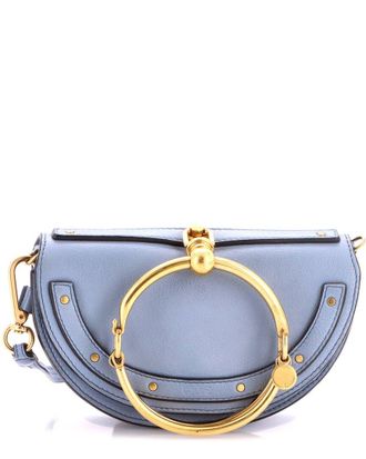 Chlo&eacute; Blue Leather Nile Crossbody Mini (Authentic Pre-Loved)