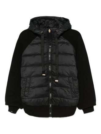 Twin-Set quilted hooded jacket - Black