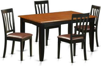 East West Furniture 5 PcKitchen Table set-Dining Table and 4 Wooden Dining Chairs