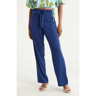 Diane Von F&uuml;rstenberg Diane Silk Blend Pants in Classic Navy at Nordstrom Rack, Size Xx-Small