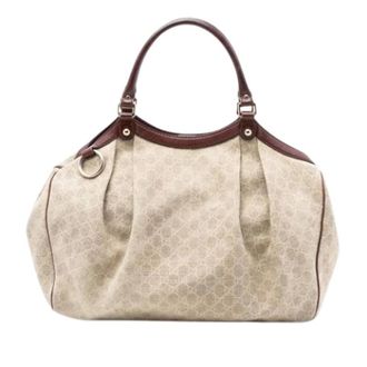 Gucci Pre-owned Handbags, female, Beige, Size: ONE SIZE Pre-owned Sukey Tote Bag