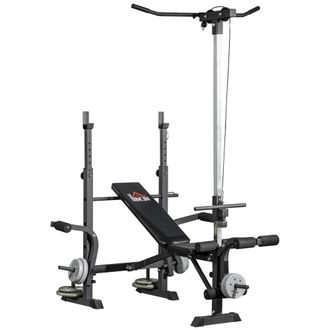HOMCOM Adjustable Weight Bench Multifunction Full Body Workout Bench | TJ Hughes