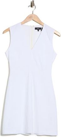 Theory Linen Blend Fit & Flare Dress in White at Nordstrom Rack, Size 12