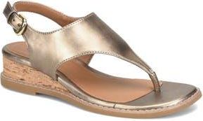 S&ouml;fft Macrae Slingback Wedge Sandal in Bronze at Nordstrom Rack, Size 6.5