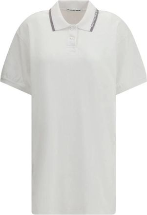 Alexander Wang Relaxed Polo Katoenen Minijurk - Dames - Korte kleedjes - Wit - S - Katoen - Kleedjes