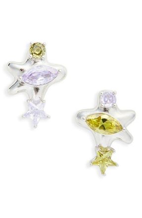 Collina Strada Constellation Stud Earrings in Amethyst Canary at Nordstrom