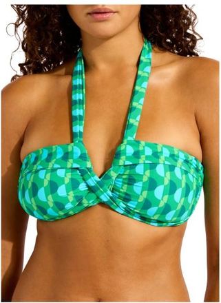 Seafolly Sorrento Halter Bandeau Bikini-Top f&uuml;r Damen | bunt