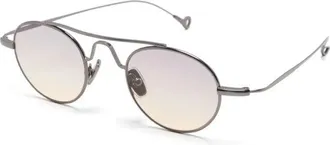 Eyepetizer TRIBECA Round Metal Frame Sunglasses - Silver