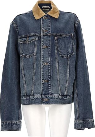 J.W.Anderson Blue Corduroy Collar Denim Jacket