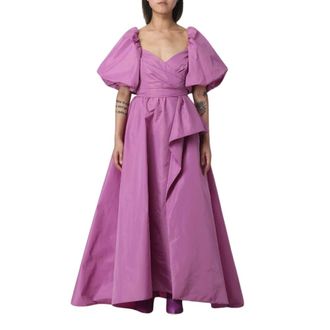 Pinko Vestido Gonan de Manga Abullonada y Corte Evas&eacute; - Dresses - Mujer - Rosa - S