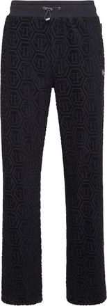 Philipp Plein Jacquard Tracksuit Pants Monogram - Heren - Sweatpants - Blauw - 3XL - Katoen - Broeken