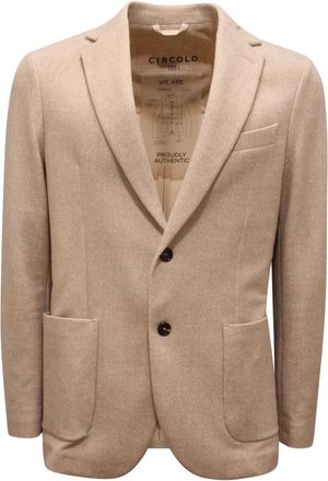 Circolo 1901 Cn 4522 Giacca Interno Felpato Jas - Heren - Business blazers - Beige - XL - Katoen - Kostuums