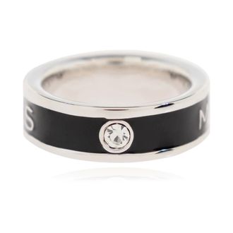 Marc Jacobs Rings, female, Black, Size: 45 MM Logo Ring