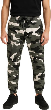 Generic Mens Camouflage Cargo Joggers Elasticated Hem with Pockets | Elastic Waist Drawstring | Casual Jogging Bottoms Street Wear S-3XL - 2200 (UK, Alpha, L,