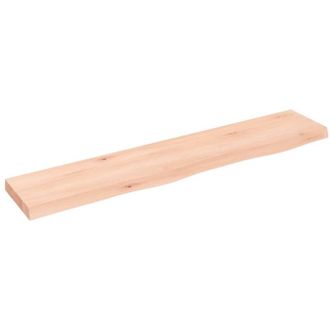 vidaXL Wall Shelf 100x20x4 cm Untreated Solid Wood Oak Vidaxl