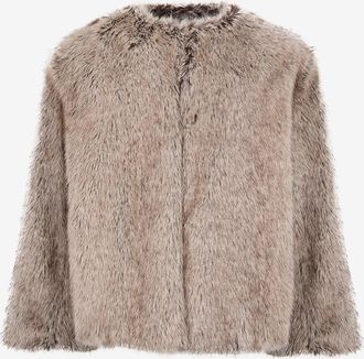 Antonelli Rundhals-Top aus Kunstpelz Krumiri