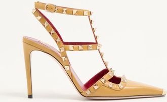 Valentino Garavani Rockstud Kidskin Pumps 100Mm Woman OCHRE 35.5