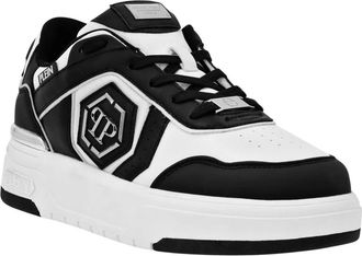 Philipp Plein Schoenen, unisex, Zwart, 37 EU, Leer, Low-top Sneakers Predator