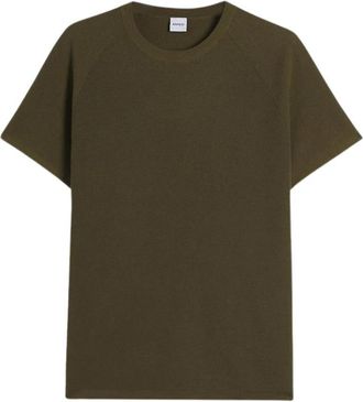 Aspesi Pull raglan en gaufre micro coton - Heren - Ronde hals truien - Groen - XL - Katoen - Truien & Vesten
