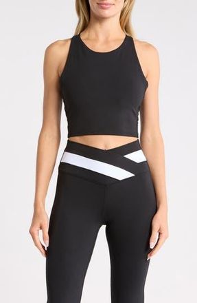 Yogalicious Lux LeBlanc High Neck Crop Tank in Black at Nordstrom Rack, Size X-Small