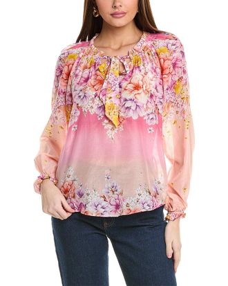 Hale Bob Arianna Silk-Blend Top