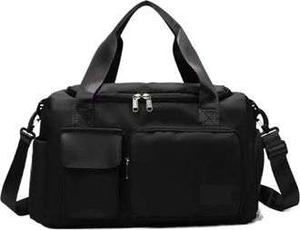 Generic Travel Bag Large Capacity Weekender Carry On Duffle Bags with Shoe Compartment Sports Fitness,Compatible For Shoulder(Black)