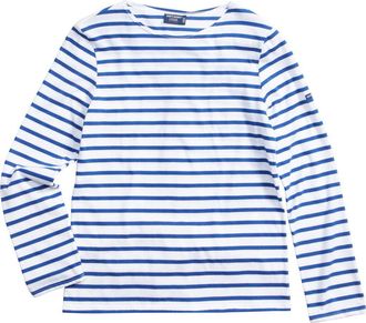 Saint James MINQUIERS MODERN - Breton Striped Shirt in White/light Blue at Nordstrom, Size X-Large
