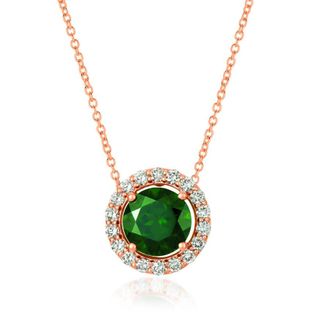 Le Vian Ladies Pistachio Diopside Necklaces set in 14K Strawberry Gold