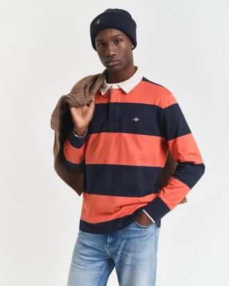 GANT Men Block Striped Heavy Rugger (XXXL) EVENING BLUE