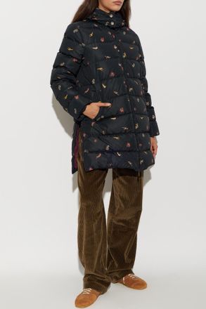 Etro Down Jacket With Colorful Print, Womens, Black