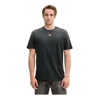 Diesel Tops, Heren, Zwart, M, Katoen, T-Adjust-T1 T-shirt
