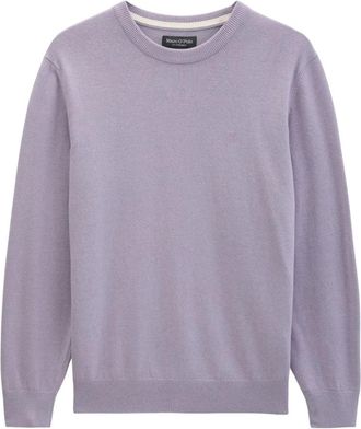 Marc O'Polo Gebreide Pullovers Lange Mouw - Heren - Ronde hals truien - Paars - 2XL - Katoen - Truien & Vesten