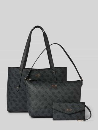 Guess Handtasche mit Label-Applikation Modell BRENTON TOTE in Anthrazit, Gr&ouml;&szlig;e 1