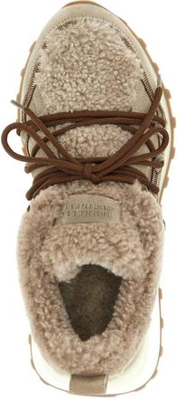 Brunello Cucinelli Womens Monile Fur-Lined Trainers Aw25 W