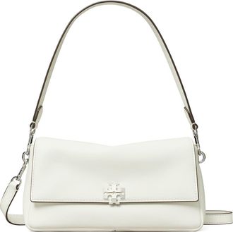 Tory Burch Small Charlie Leather Shoulder Bag in Bianco at Nordstrom