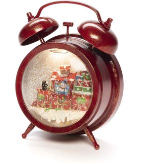 Konstsmide Natale led Snow Globe Lanterna Sveglia con scena del treno, riempito ad acqua/interno (IP20)/Opzionale 8 canzoni musica/funzionamento a batteria