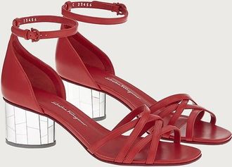 Ferragamo Ankle Strap Sandal - Red
