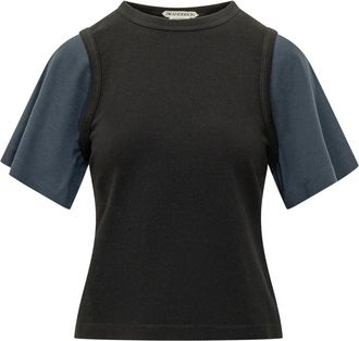 J.W.Anderson Dubbellaags T-shirt - Dames - T-shirts - Veelkleurig - XS - Katoen - Tops