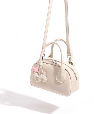 Generic PU Leather Handbag with Adjustable Strap Pillow Bag for Women Shopping (White)