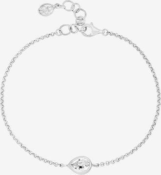 Dower & Hall White Topaz Pear Chain Bracelet in Sterling Silver at Nordstrom, Size 7.5