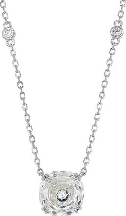 Savvy Cie Jewels Silver Cz Pendant Necklace