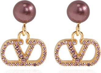 Valentino Garavani VLogo Signature Oorhangers - Dames - Oorbellen - Geel - ONE Size - Accessoires