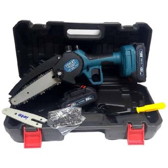 Trade Shop TrAdE Shop Traesio - Motosega 24v 2 Lame 4-6 Serbatoio Olio Tagliarami Elettrosega 2 Batterie Elettrica