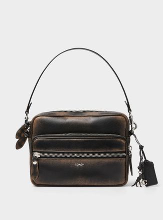 Coach Mens Dakota distressed leather crossbody bag