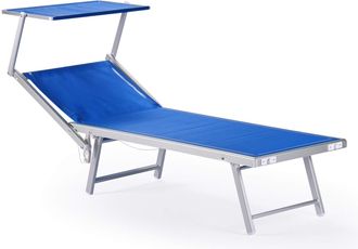 Mobili Rebecca Rebecca Mobili Tumbona Azul Aluminio Textilene Balc&oacute;n Playa 38x186x61