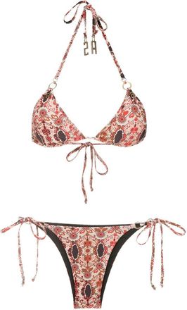 Amir Slama floral-print halterneck bikini - women - Polyimide/Elastane - PP - Multicolour