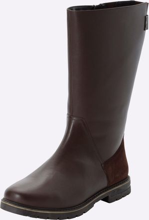 Sheego Weitschaftstiefel SHEEGO, Damen, Gr. 37, XXL-Schaft, schoko, Rindsleder, Schuhe Weitschaftstiefel