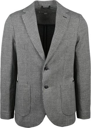 Circolo 1901 Textured Cotton Stretch Jacket With Classic Lapel And Button Closure