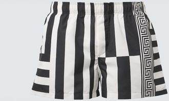 Versace Striped swim trunks