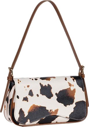 Generic Cymwer Women PU Leather Cow Print Shoulder Bag Versatile Tote Bags for Travel (style1)